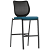Nuclues stool, blue cushion, black mesh back